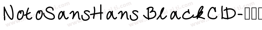 NotoSansHans BlackCID字体转换